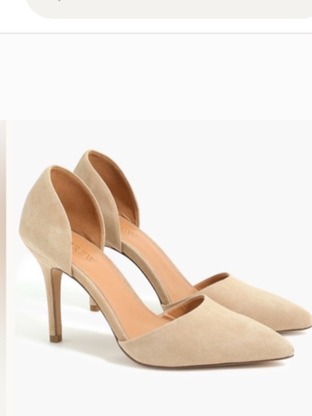 Classic Beige J Crew Pointed-Toe D'Orsay Heels - Women Size 7.5